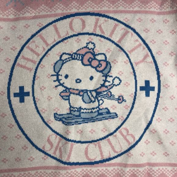 Hello Kitty and Friends Women Juniors Large Sweater Angel Intarsia Christmas $59 - Picture 4 of 16